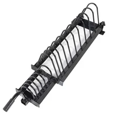 Power Systems Horizontal Plate Rack with Handle and Wheels Black