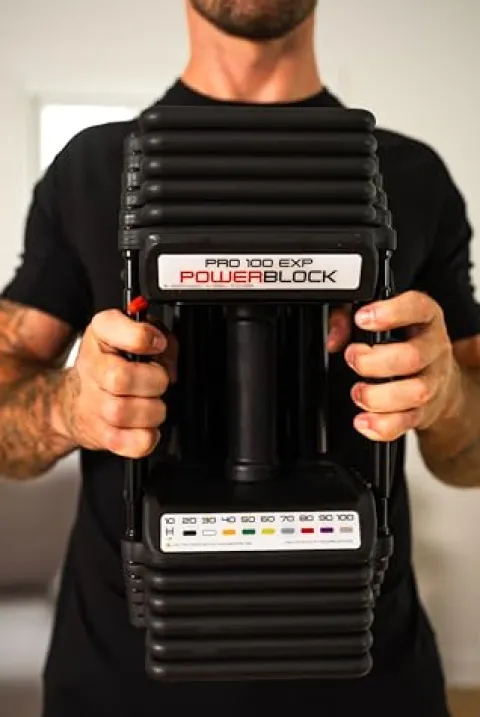 POWERBLOCK Pro 100 EXP Adjustable Dumbbell Black