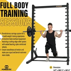 Powertec Fitness Roller Smith Machine Black