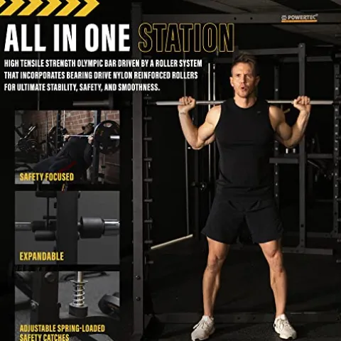 Powertec Fitness Roller Smith Machine Black