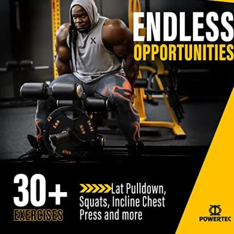 Powertec Fitness Workbench LeverSystem Adjustable Workout Bench Yellow