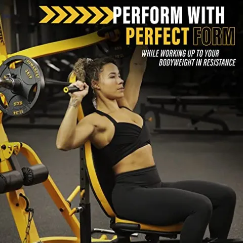 Powertec Fitness Workbench LeverSystem Adjustable Workout Bench Yellow