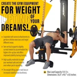 Powertec Fitness Workbench Half Rack Yellow