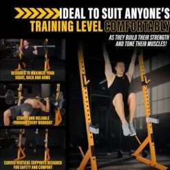 Powertec Fitness Workbench Half Rack Yellow