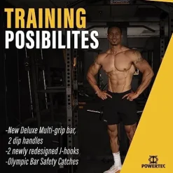 Powertec Workbench Power Rack Black 1000 lbs Max Load