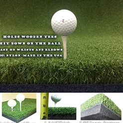 PREMIUM PRO TURF Commercial Golf Practice Mat 5’x5′ Ultra Heavy Duty