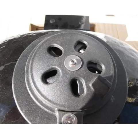 Primo All-in-One Kamado Round Grill with Cradle Shelves, Ash Tool and Lift Black