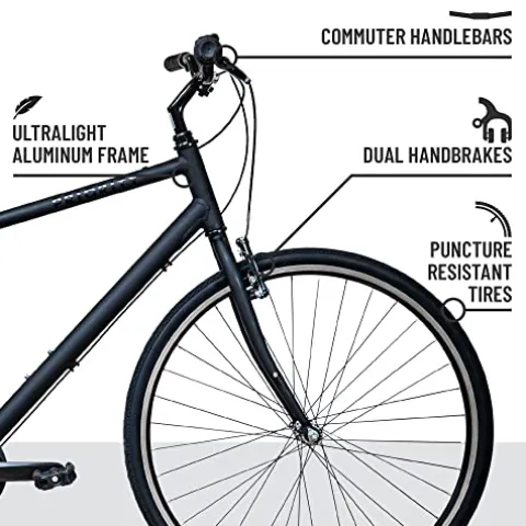 Priority Bicycles Classic Plus Diamond Commuter Bike Small Matte Black