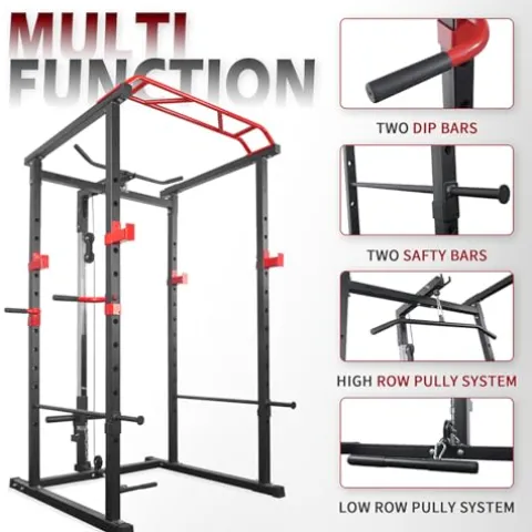 PRODC Power Cage Squat Rack 1000-Pound Capacity Olympic Gym Equipment