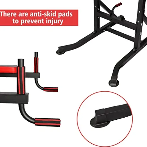 PRODCA Power Tower Multi-Functional Pull Up Bar Dip Station Push Up Workout Exercise Equipment