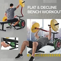 PRODCA Weight Chest Press Bench 11 Adjustable Positions Home Gym Equipment Red