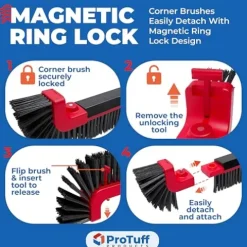 ProTuff Products Pool Brushes Red