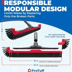 ProTuff Products Pool Brushes Red