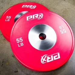 PRx Performance Elite Bumper Plate Pairs Steel Center Insert 55lb Pair