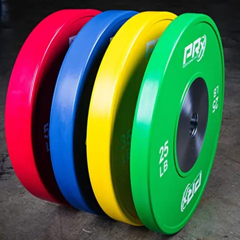 PRx Performance Elite Bumper Plate Pairs Steel Center Insert 55lb Pair