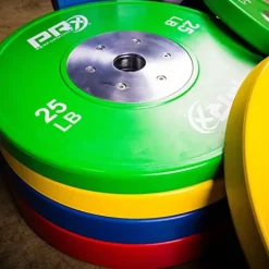 PRx Performance Elite Bumper Plate Pairs Steel Center Insert 55lb Pair