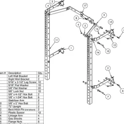 PRx Performance Profile PRO 73″ Folding Squat Rack Black