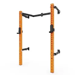 PRx Performance Profile PRO 73″ Folding Squat Rack Wall Mounted Home Gym System Black