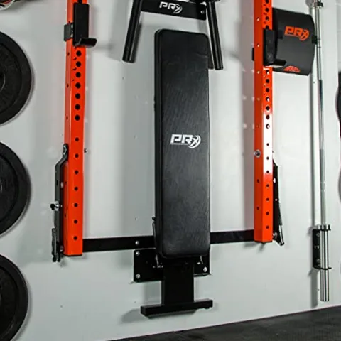 PRx Performance Wall Mounted Flat Weight Bench Black