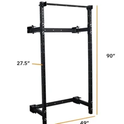 PRx Performance Wall Mounted Folding Power Squat Rack Black