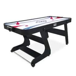 PUCK Eros 5.5-Foot Folding Air Hockey Table Jet Black