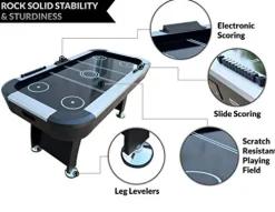 PUCK Pegasus 5.5-Foot Air Hockey Table Black