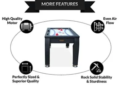 PUCK Sphynx 5-Foot Air Hockey Table Black