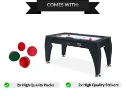 PUCK Sphynx 5-Foot Air Hockey Table Black