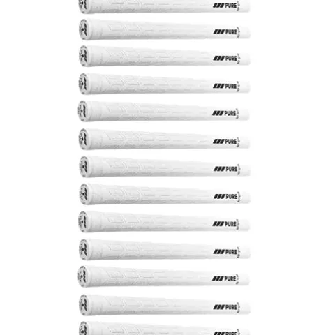 PURE Grips DTX Standard Size White Set of 13 Golf Grips PURE White