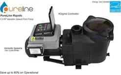 Pureline Rapids Inground Pool Pump PL2515 1.5 HP Variable Speed Premium Energy Efficiency