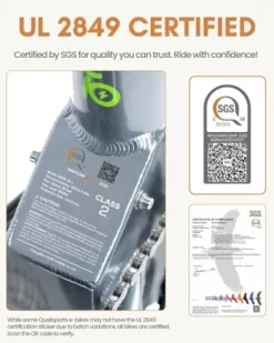 QUALISPORTS Voladors Folding Electric Bike 350W 7-Speed Powder Blue