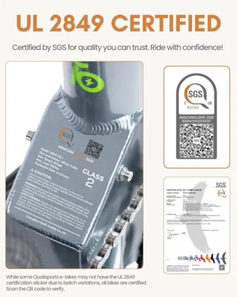 QUALISPORTS Voladors Folding Electric Bike 350W 7-Speed Powder Blue