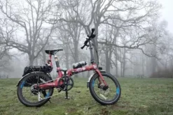 QUALISPORTS Voladors Folding Electric Bike 350W 7-Speed Powder Blue