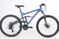Quality 2024 Gravity FSX 27.5 LTD Dual Suspension 21 Speed Mountain Bike Matt Nautical Blue