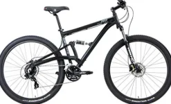 Quality 2024 Gravity FSX 29 LTD Dual Suspension 21 Speed Mountain Bike Matt Black