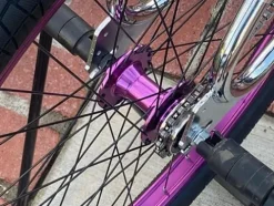 R4 R4 Pro 26 Inch Wheelie BMX Bicycle Retro Look Looptail Design, Adult/Youth, Chrome Oil Slick