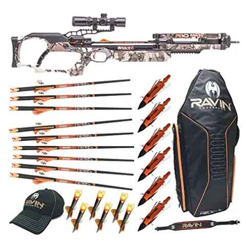 RAVIN Crossbows R10 400 FPS Crossbow Predator Camo Essentials Bundle Brown