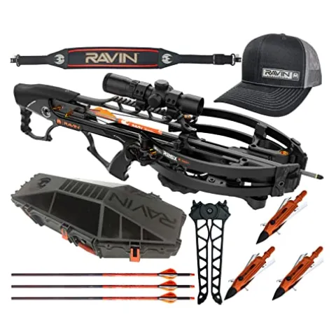 RAVIN Crossbows R26X Bundle with Hard Case, Sling, Broadheads, Bi-Pod & Hat