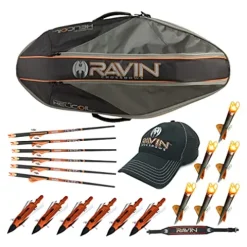 RAVIN Crossbows Soft Case Bundle with Arrows, Broadheads, Lighted Nocks, and Hat