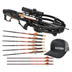 RAVIN R26X Crossbows .003 400-Grain Carbon Arrows 6-Pack & Classic Kickback Trucker Snapback Hat Black Bundle