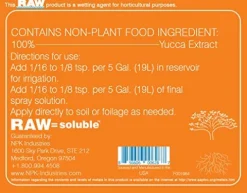 RAW Yucca 25lb Natural Wetting Agent