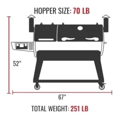 recteq DualFire 1200 Wood Pellet Smoker Grill Wi-Fi Electric