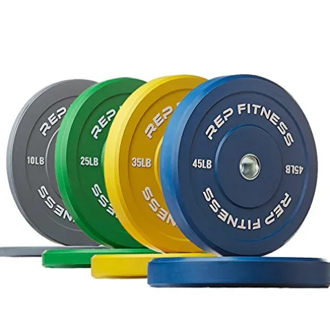 REP Color Bumper Plates for Strength and Conditioning Workouts and Weightlifting, 230 lb Set – I. 230lb Color Set