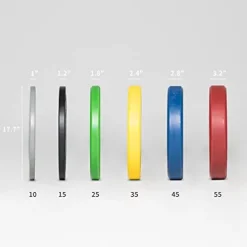 REP Color Bumper Plates for Strength and Conditioning Workouts and Weightlifting, 230 lb Set – I. 230lb Color Set