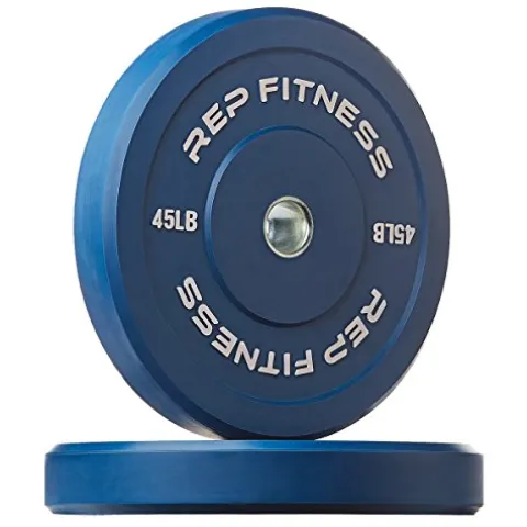 Rep Fitness Color Bumper Plates for Strength and Conditioning Workouts and Weightlifting, 160 lb Set Green