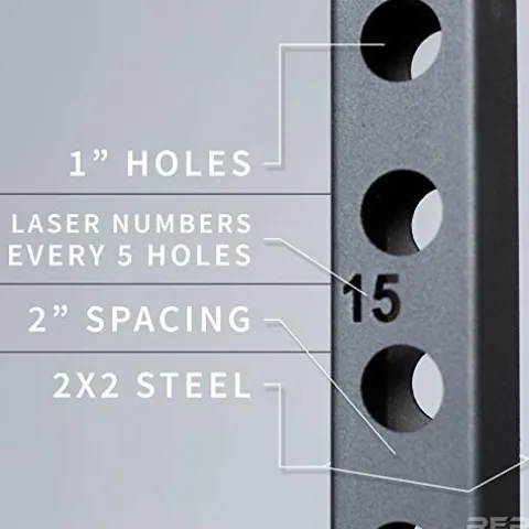 REP Fitness Short Power Rack PR-1050 with Dip Attachment – Power Rack w/Dip Attach