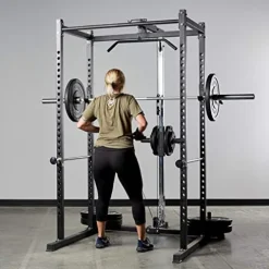 REP Power Rack PR-1000 with LAT Pull-Down Attachment Black