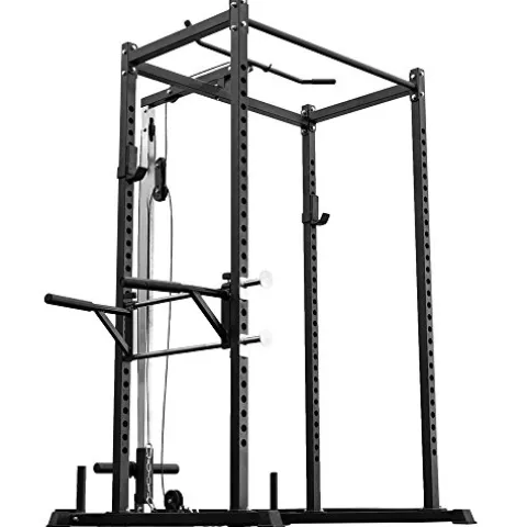 REP Power Rack PR-1000 with LAT Pull-Down and Dip Black