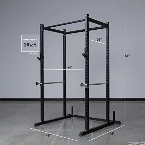 REP Power Rack PR-1000 with LAT Pull-Down and Dip Black