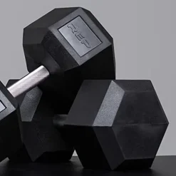 REP Rubber Hex Dumbbell Set A: 5-50 lb Low Odor